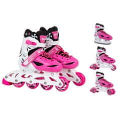 Rolerji 4v1 Enero KIDS - roza-beli, Velikost 26-29, B-041-XS
