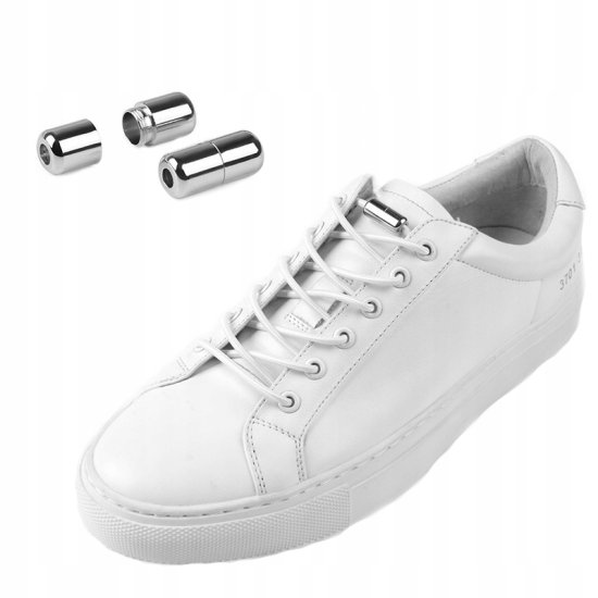 Korbi Elastične Shoelace samozatezne bele 100 cm, 2 kosa