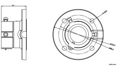 Hikvision nosilec za kamero DS-1663ZJ/ združljiv s 4-palčnimi PTZ kamerami
