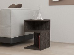 Woody Fashion Stranska mizica, Carol - antracit