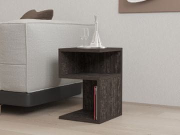 Woody Fashion Stranska mizica, Carol - antracit