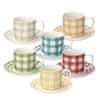 Tognana Set skodelica za čaj s podstavkom Ivy Caledonia 200ml / 6 kos / porcelan