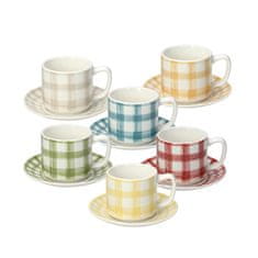 Tognana Set skodelica za kavo s podstavkom Ivy Caledonia 100ml / 6 kos / porcelan