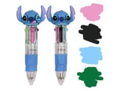 Disney DISNEY Stitch 2 kosa Večbarvno MINI avtomatsko šolsko pero 4v1 + vrečka/etui za svinčnike 