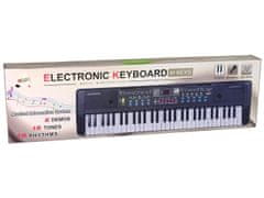 Lean-toys Velike elektronske klaviature + mikrofon in nosilec not 61 tipk