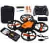 Lean-toys Aku. LED dron za začetnike 12cm oranžen