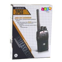 Lean-toys Set dveh otroških walkie talkie postaj doseg do 60m črna