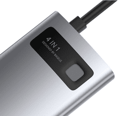 BASEUS priklopna postaja, 4v1, HDMI, USB, siva (CAHUB-CY0G)