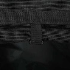 Vidaxl Voziček za hišne ljubljenčke 3-v-1 dizajn črne barve 48x32x(57-106) cm oksfordsko blago