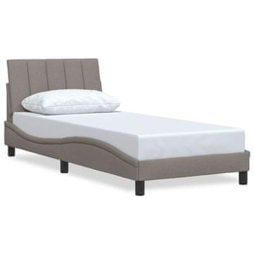 Vidaxl Posteljni okvir brez vzmetnice Hanko Taupe 80x200 cm Tkanina