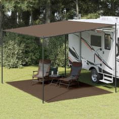 Vidaxl Preproga za šotor 300x400 cm rjava