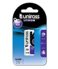 Uniross UM16340N1 Polnilna baterija CR123A Li ion UM16340N1 (1 kom)