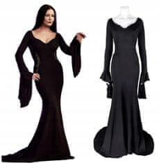 Korbi Obleka za odrasle, Morticia Addams, kostum za noč čarovnic, velikost 3XL
