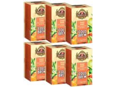 Basilur BASILUR Cold Brew - Sadni čaj brez kofeina z okusom manga in citrusov, hladen čaj v vrečkah 20 x 2 g x6