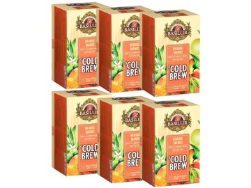 Basilur BASILUR Cold Brew - Sadni čaj brez kofeina z okusom manga in citrusov, hladen čaj v vrečkah 20 x 2 g