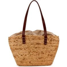 Mhome Torba za na plažo Natur 53x13x28 cm / več barv / seno, bombaž