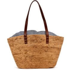 Mhome Torba za na plažo Natur 53x13x28 cm / več barv / seno, bombaž