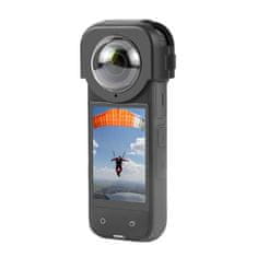 Puluz Optical Glass zaščitni pokrov za objektiv za Insta360 X4, črna