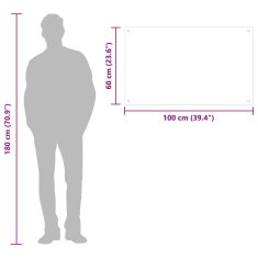 Vidaxl Kuhinjska zaščitna obloga prozorna 100x60 cm kaljeno steklo