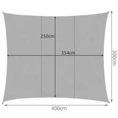 MG Sunshade Sail jadro za senco 4x3m, siva