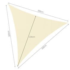MG Sunshade Sail jadro za senco 3x3x3m, bež