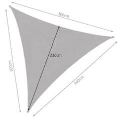 MG Sunshade Sail jadro za senco 3x3x3m, siva