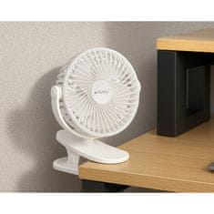 MG Clip brezžični namizni ventilator, belo