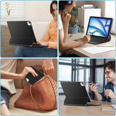 Tech-protect Smartcase Magnetic etui z tipkovnico za iPad Air 10.9'' 4-5gen 2020-2022 / 11'' 6-7gen 2024-2025, črna