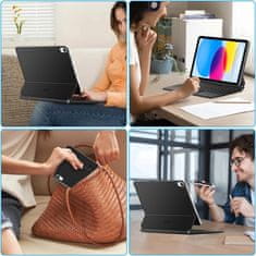 Tech-protect Smartcase Magnetic etui z tipkovnico za iPad 10.9'' 10gen 2022 / 11'' 11gen 2025, črna