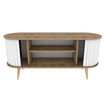 Woody Fashion Stojalo za TV, Stor - hrast Oud, belo