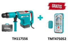 Total One-Stop Tools Rotary hammer 1700W, SDS Plus/2150bpm/19J, INDUSTRIAL (TH117556)+Digitalni multimeter 5052 / CATIII1000V/CATIV600V