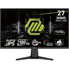 MSI Mag 275QF monitor, 27, WQHD, IPS, 180Hz, 0,5ms, črn (9S6-3CE21M-035)
