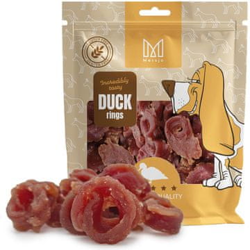 Mersjo Priboljšek za pse - Mersjo mehki suhi račji obročki 500g