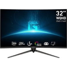 MSI Mag G32CQ5P monitor, 31,5, WQHD, VA, 170Hz, 1ms, ukrivljen, črn (9S6-3DB44H-027)