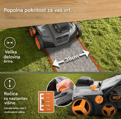 VonHaus 2-v-1 akumulatorski prezračevalnik in vertikulator