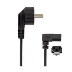 S-box napajalni kabel 220V EURO 2m-kotni črn