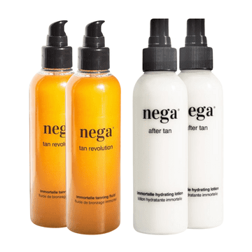 Nega Cosmetics 100% naravni komplet: fluid za hitro in naravno porjavitev + vlažilni losjon iz smilja za po sončenju, olje za hitrejši učinek sončenja, krema za po sončenju, 2x 150ml, SummerMatch
