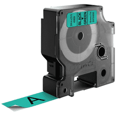 Dymo 45809 (S0720890) D1 črna na zeleno 19mm x 7m, etikete