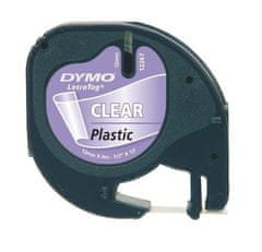 Dymo 45013 (S0721530) LT črna na prozorno 12mm x 4m neskončna etiketa