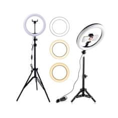 MG Selfie Ring Fill krožka LED LED svetloba 10'' + stativ 1.8m, črna