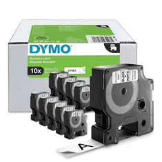Dymo 2093098 D1 19mm x 7m črna na belo 10-pack etiket