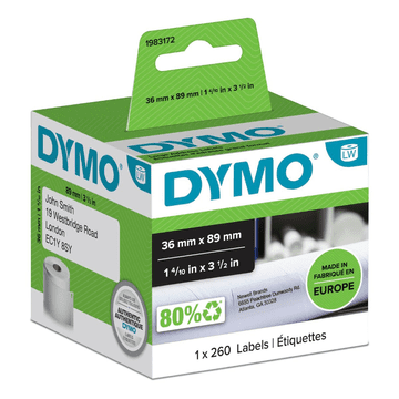Dymo 1983172 LW bela 89mm x 36mm x 260 kosov etiket