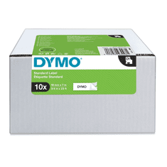 Dymo 2093098 D1 19mm x 7m črna na belo 10-pack etiket