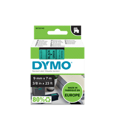 Dymo 40919 (S0720740) D1 Polyester črna na zeleno etikete