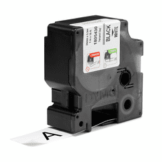 Dymo 1805430 RHINO vinil profi D1 črna na belo XXL 24mm x 5,5m