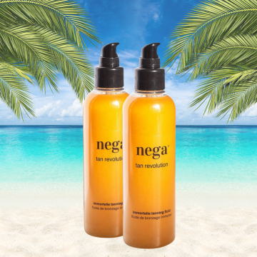 Nega Cosmetics Tan revolution 100% naravni fluid za hitro in naravno porjavitev kože z bronastim sijajem, olje za sončenje, krema za sončenje, olje za hitro porjavitev, 150ml, Negatan