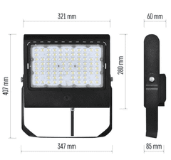 Emos ZS2462 LED reflektor Ageno, 150 W, NW, črn