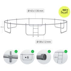 Zipro Trampolin Jump Pro 16ft 496cm z zunanjo varnostno mrežo