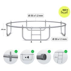 Zipro Trampolin Jump Pro 8ft 252cm z notranjo varnostno mrežo