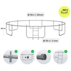 Zipro Trampolin Jump Pro Premium 14ft 435cm z notranjo varnostno mrežo